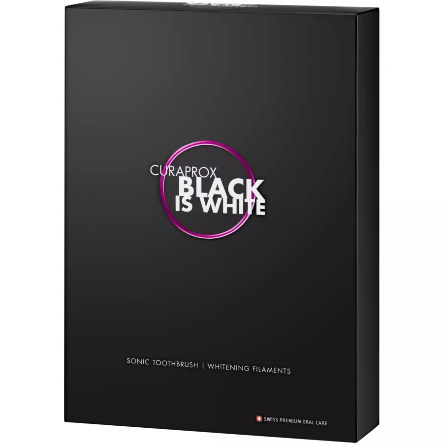 CURAPROX Schallzahnbürste Black is White Hydrosonic, für Erwachsene