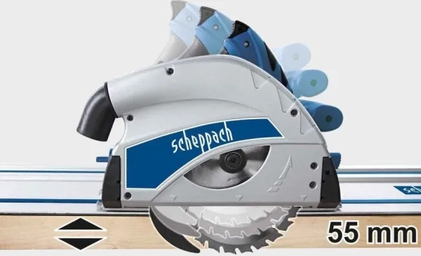 Scheppach PL55, Træ, Sort, Blå, Sølv, Tyskland, 16 cm, 9500 rpm, 4,95 cm