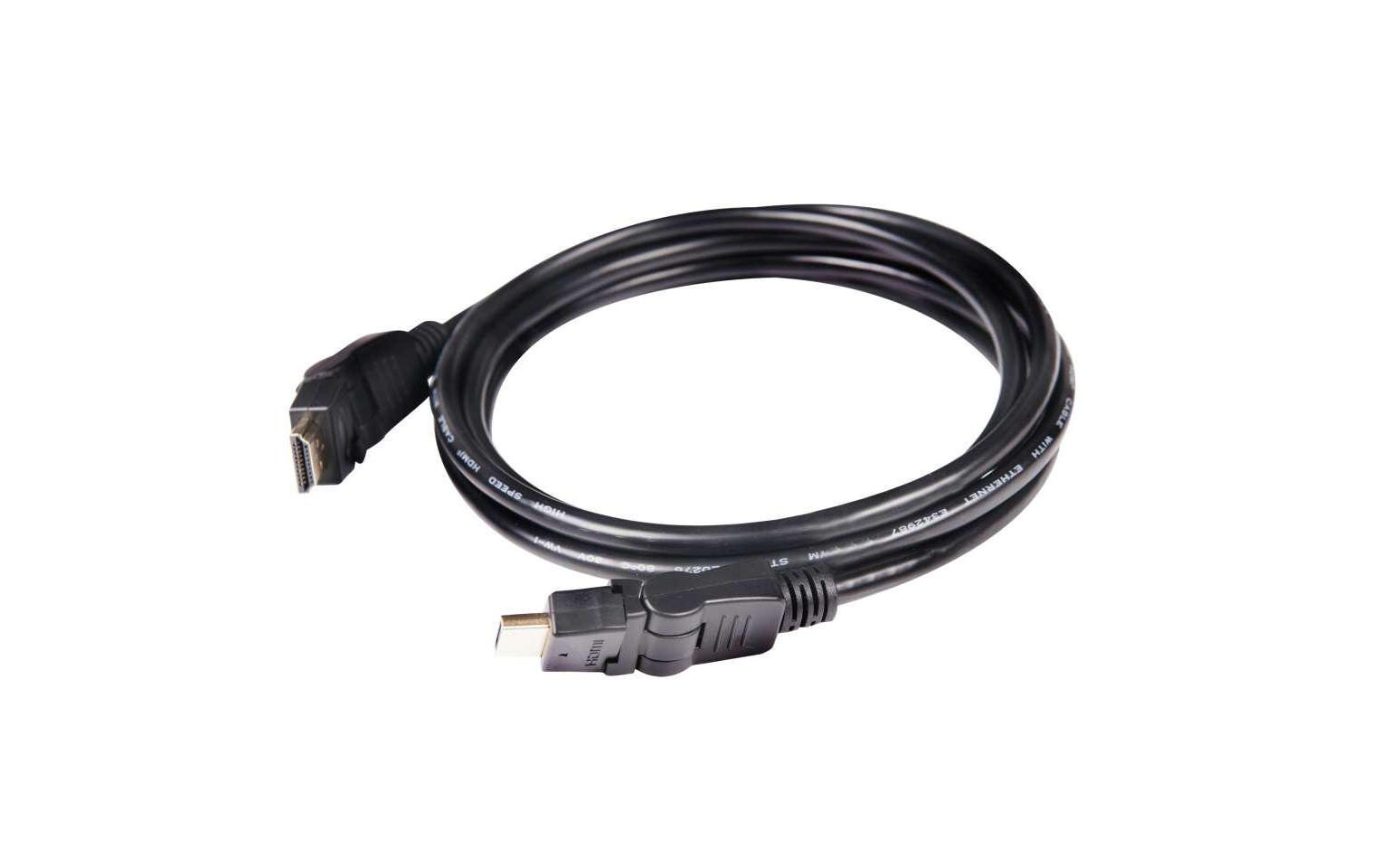 Kabel drehbare SteckerHDMI 2.0 4K60Hz UHD Kabel 360°, drehbar, 2 Meter, Stecker/Stecker