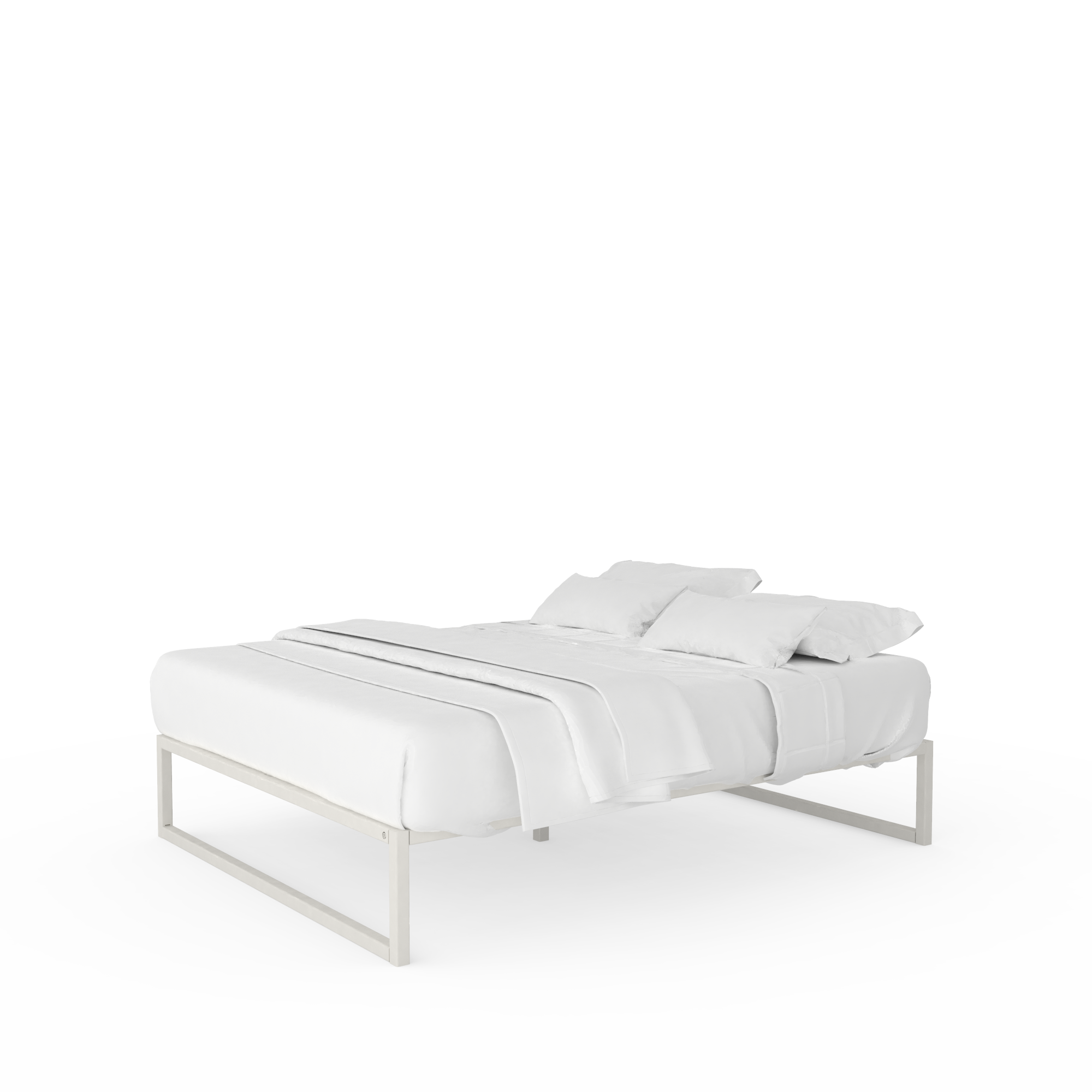 Stalen bedframe °01 | Wit 160 x 200 cm