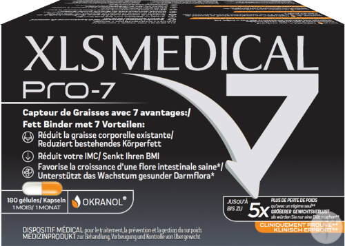 XLS Medical Pro-7 Capteur De Graisse En 7 Avantages Cliniquement Prouvés 180 Gélules