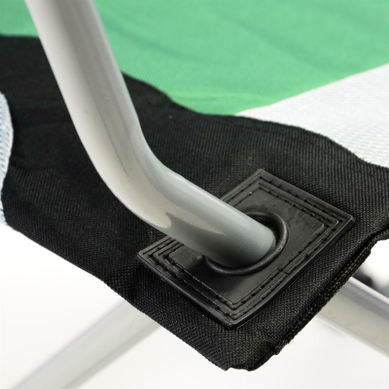 VCM 2er Set Deluxe Campingstuhl grün schwarz Faltstuhl Angelstuhl gepolstert