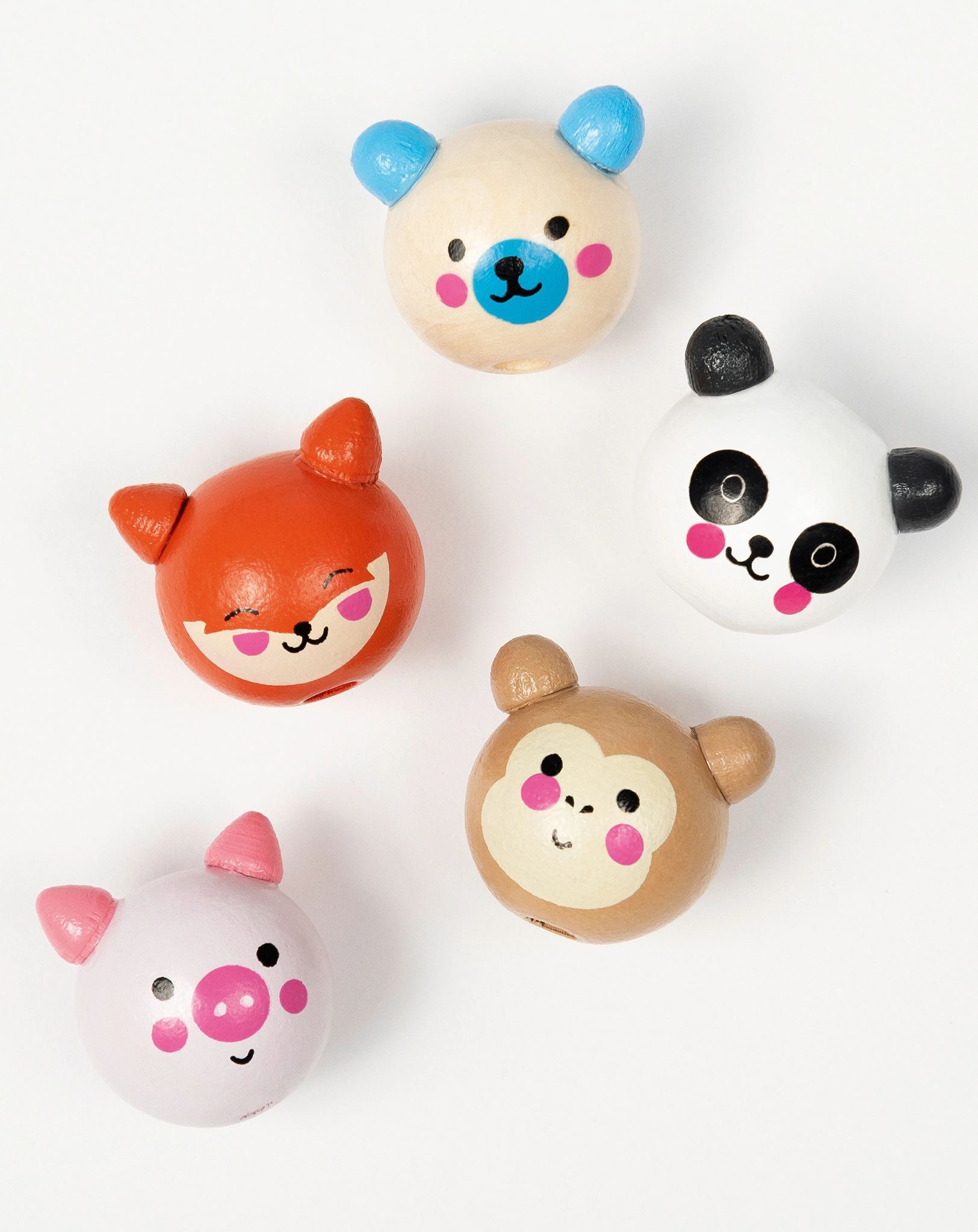 Holzperlen CUTE ANIMALS 10-teilig