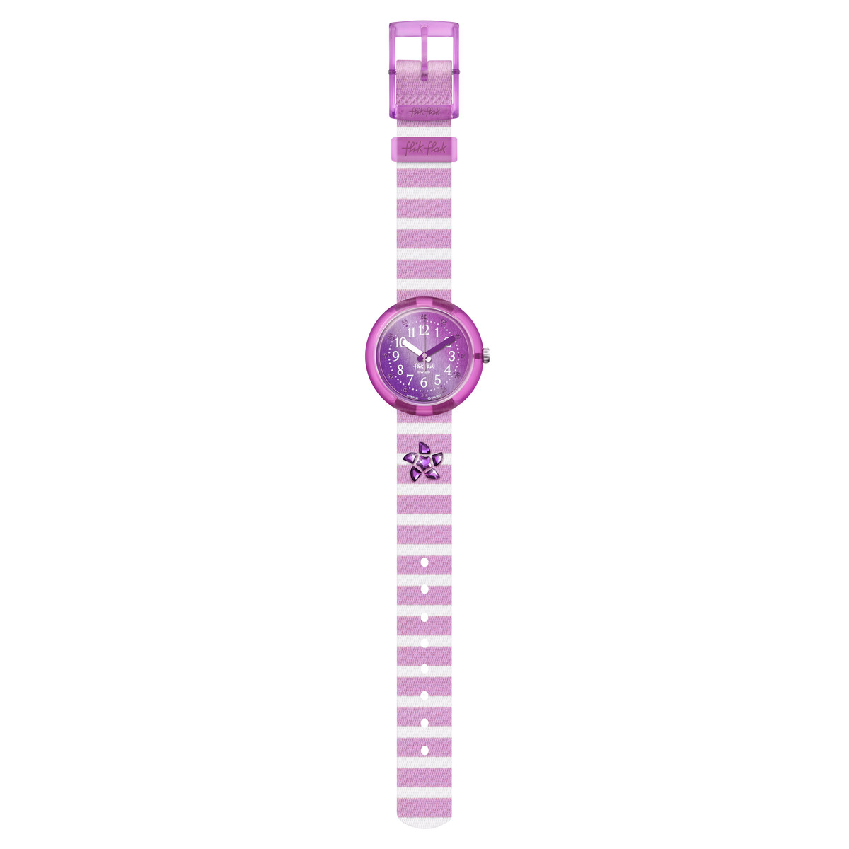 Montre FLIK FLAK Shine bright Shining seastar enfant plastique biosourcé bracelet PET recyclé rose