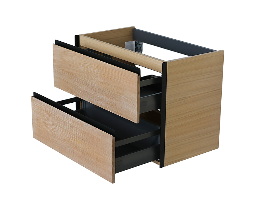Mueller Sakura wastafelonderkast 80x45,2cm naturel eiken/mat zwart