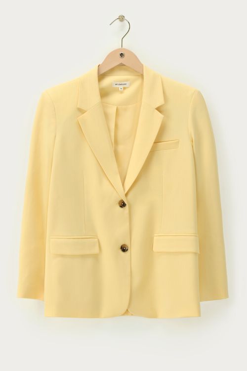 Gele basic oversized blazer
