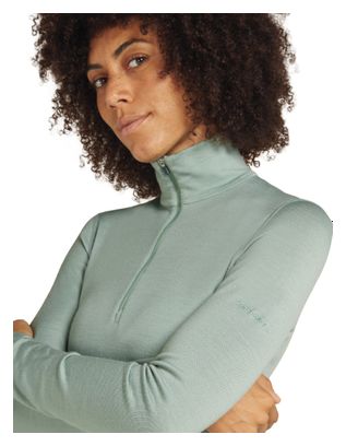 Baselayer Femme Icebreaker 1/2 Zip Merino 260 Tech Vert