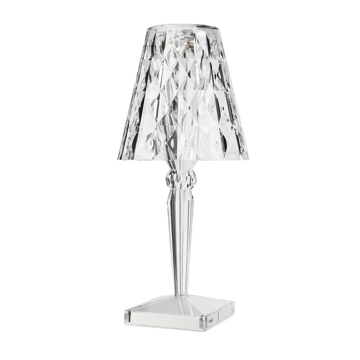 Kartell - Big Battery Akku-Tischleuchte H 37,3 cm, glasklar