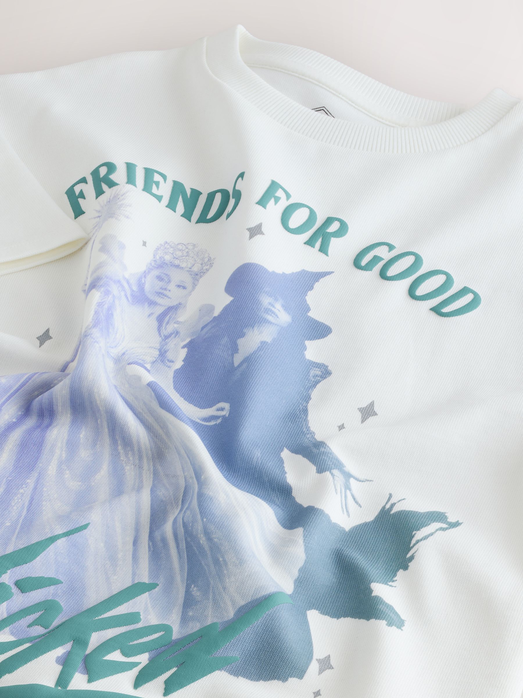 Wit - Wicked oversized T-shirt met print (3-16jr)