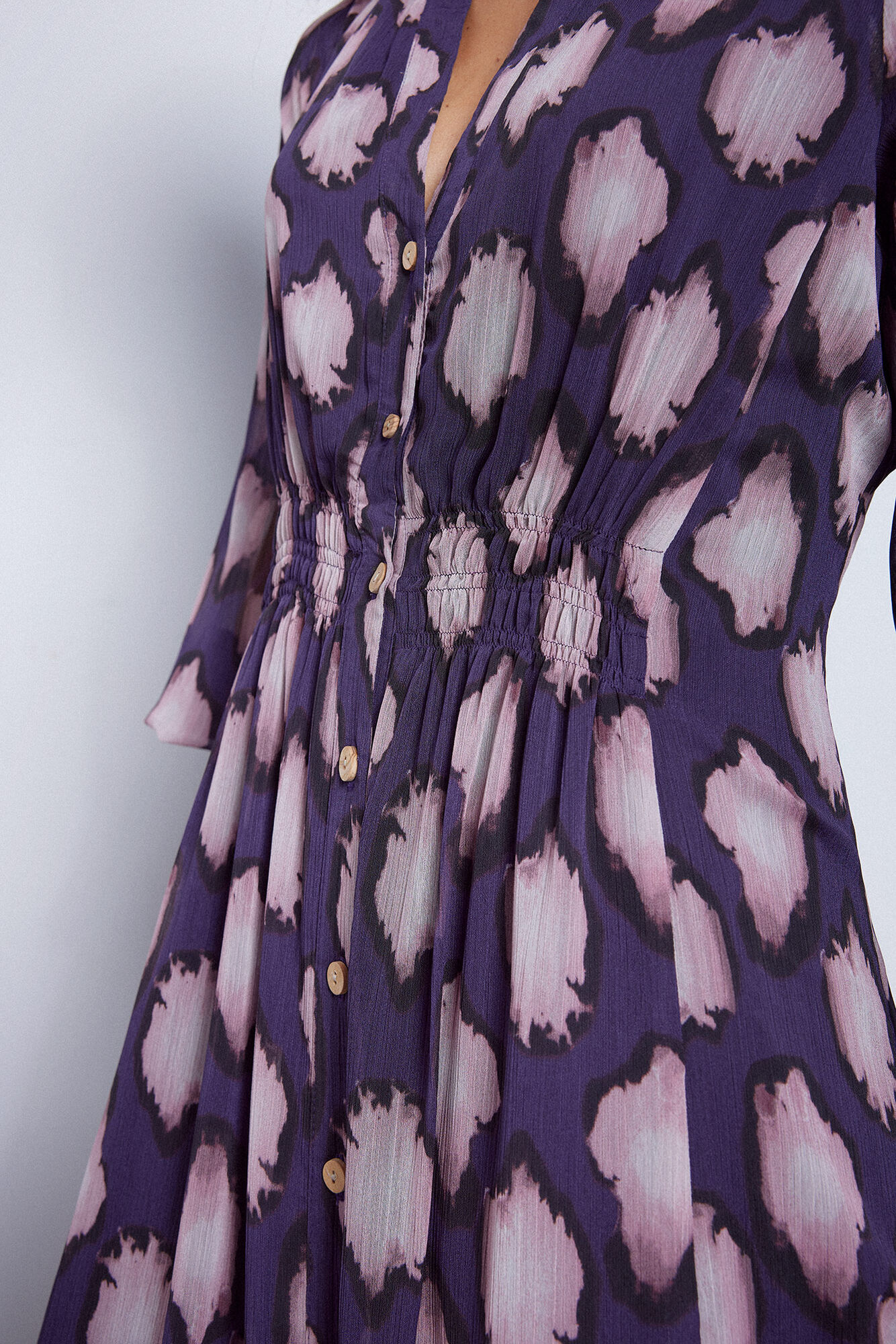 vestido com estampa ikat