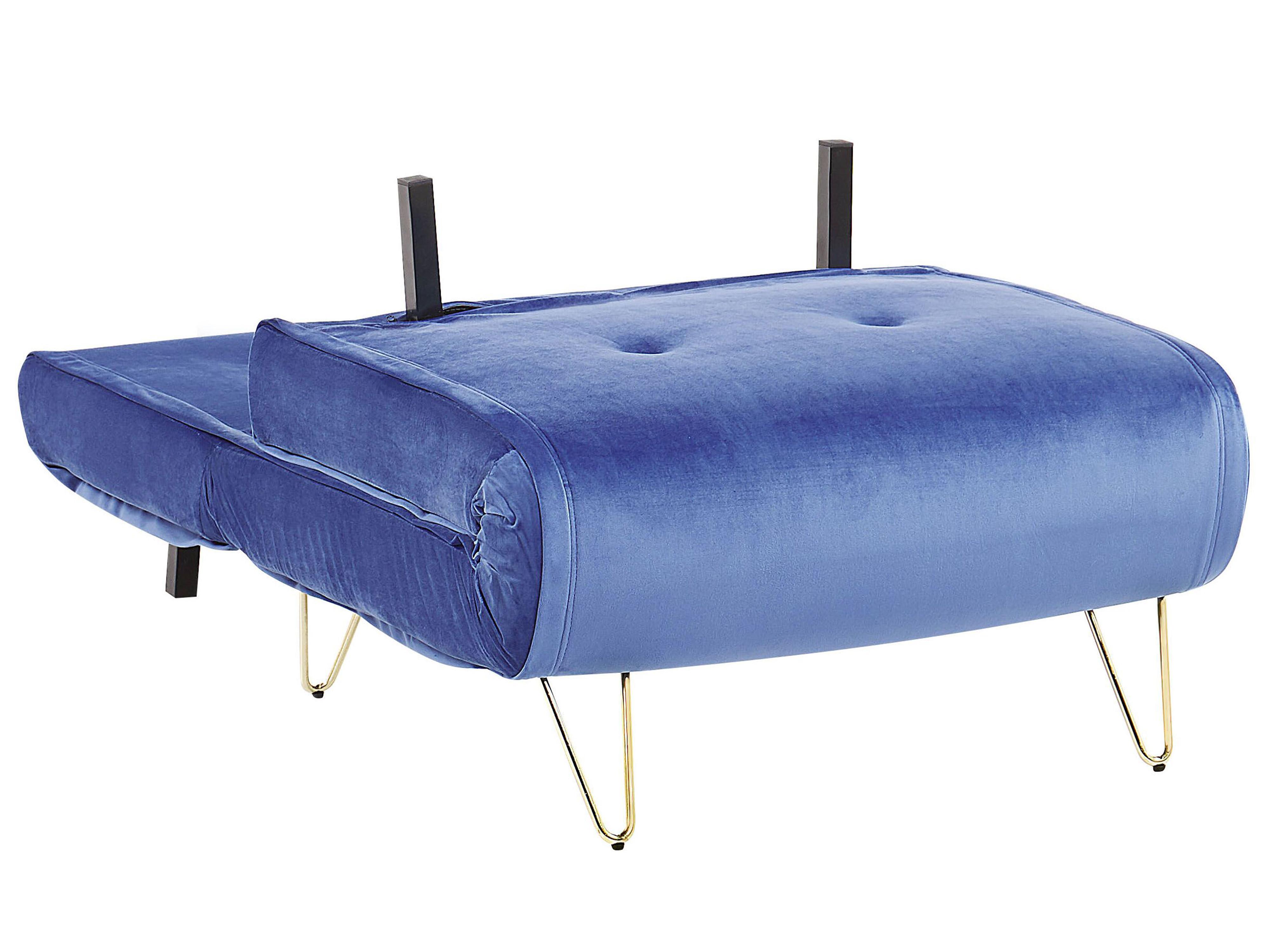 Bankenset 3-zits VESTFOLD Fluweel Marineblauw
