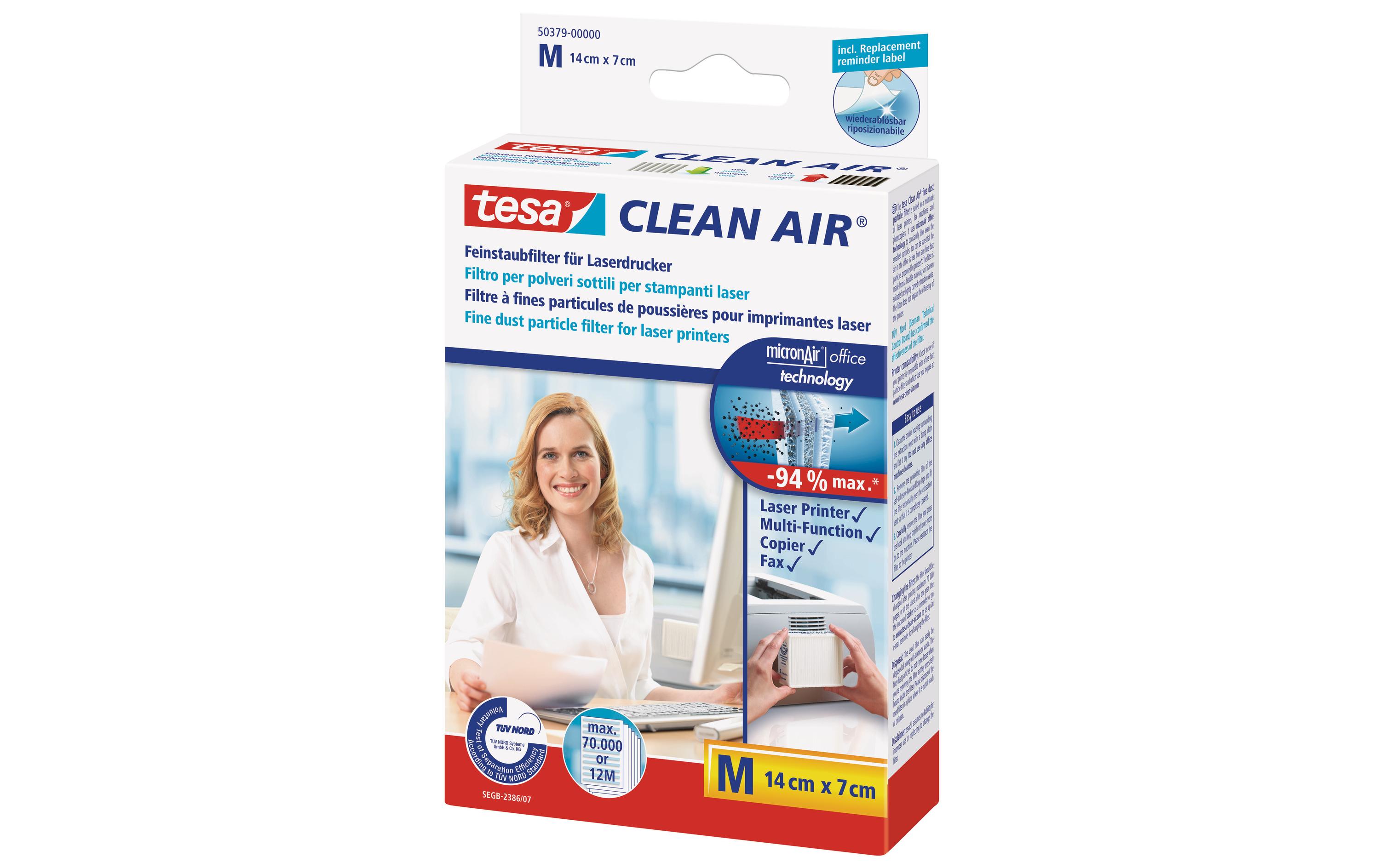 Feinstaubfilter Clean Air M 140x70 mm für LaserdruckerFeinstaubfilter, Grösse M