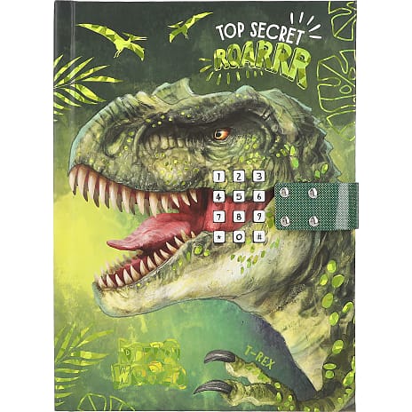 Dino World dagbog med kode og musik - T-Rex