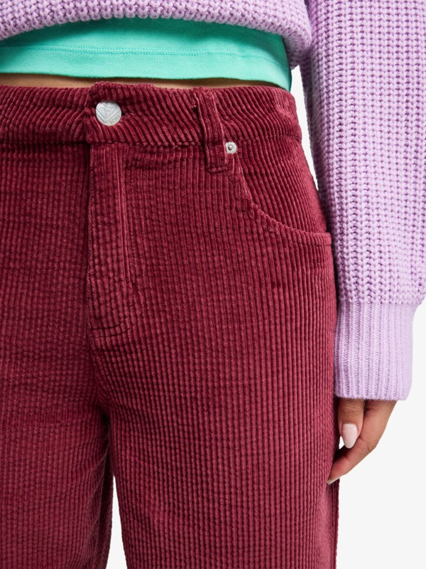Dawn Patrol Corduroy Pantalon en velours Rouge Femme