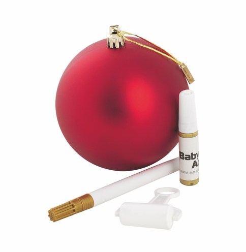 Boule de Noël personnalisable Rouge - BABY ART
