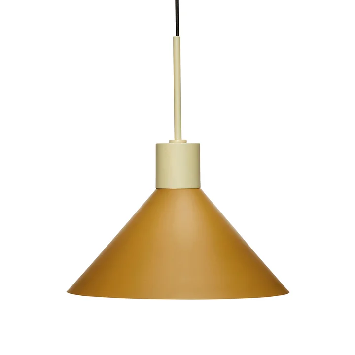 Hübsch Interior - Metall Pendelleuchte, sand / braun