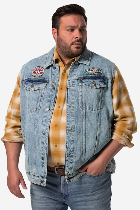 John F. Gee Jeansweste, 4 Taschen, bis 8 XL