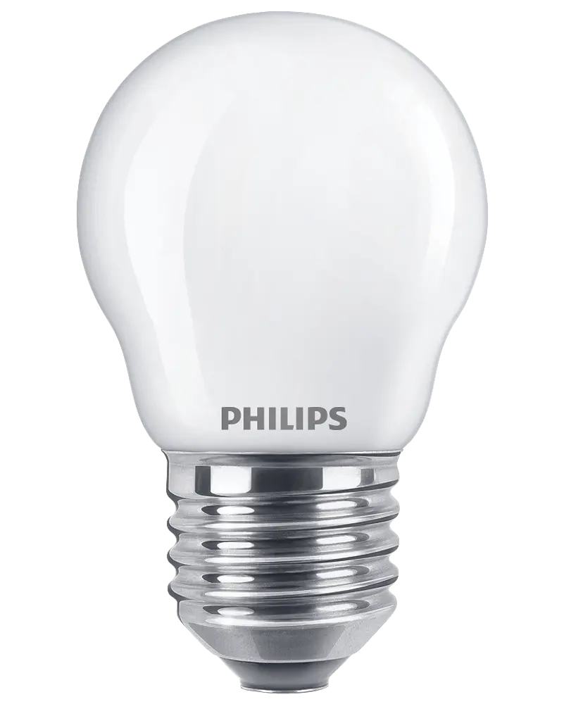 PHILIPS LED-pære 4,3W E27 P45 2-pak