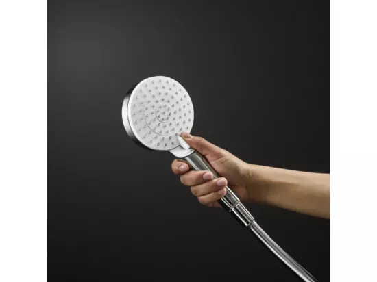 Pommeau de douche HANSGROHE Crometta EcoSmart 2 jets blanc/chromé