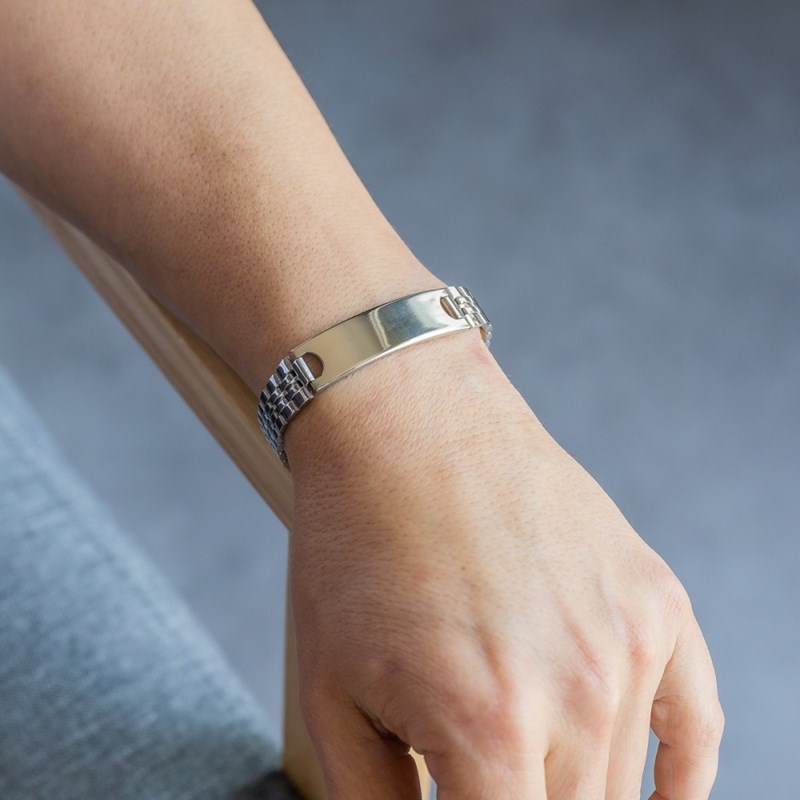 Gourmette Bracelet d'Homme en Acier