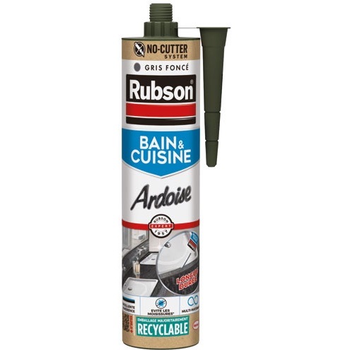 Mastic silicone 280 ml Ardoise / Gris Foncé - Bain & Cuisine