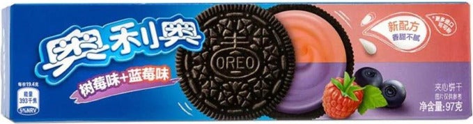 Oreo sandwich biscuit blauwe bes / framboos 97 gr