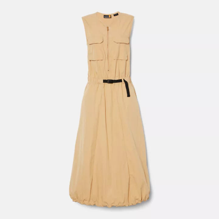 Robe d'été utilitaire pour femme en jaune
