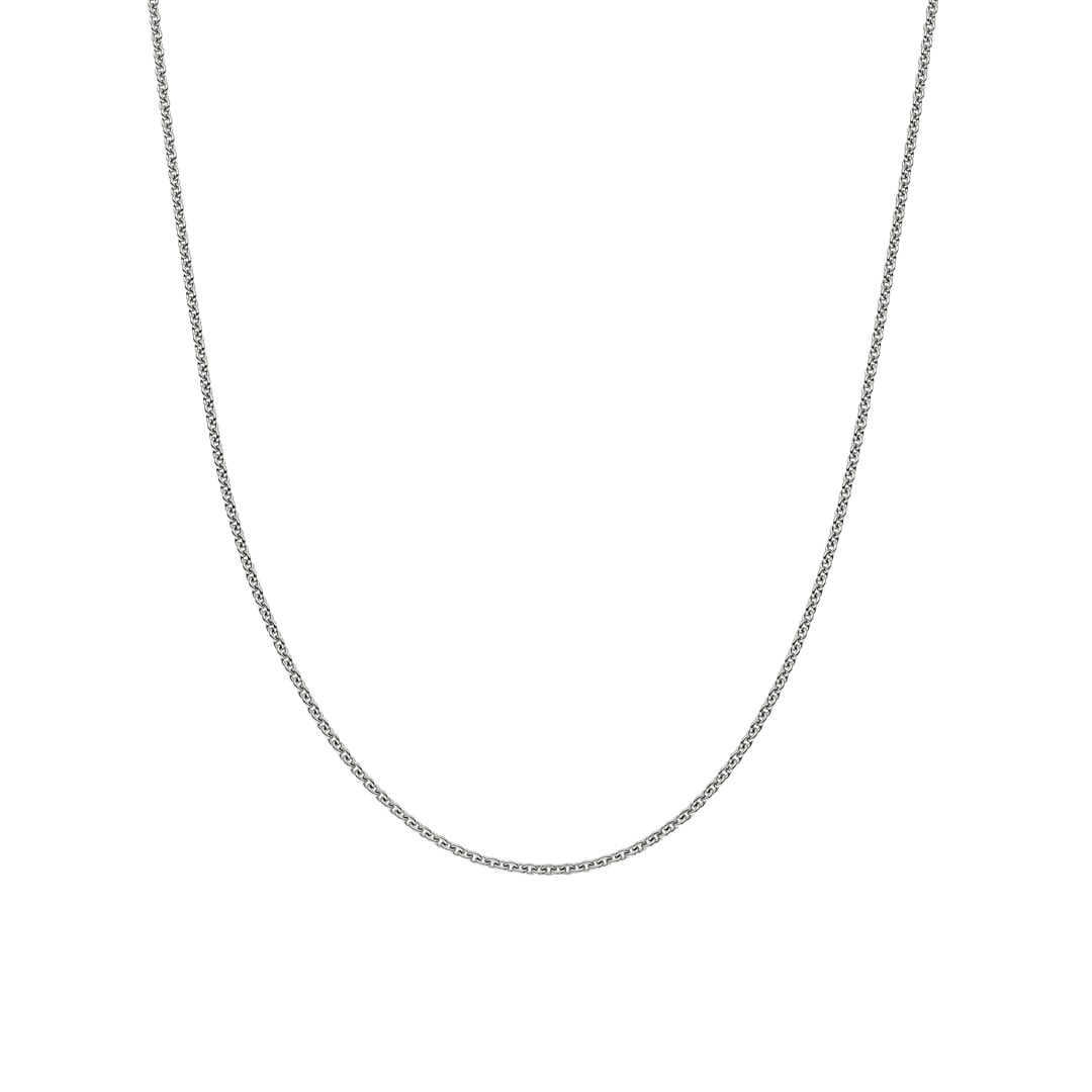 Rundankerkette 750/18 K Weissgold 1.6mm