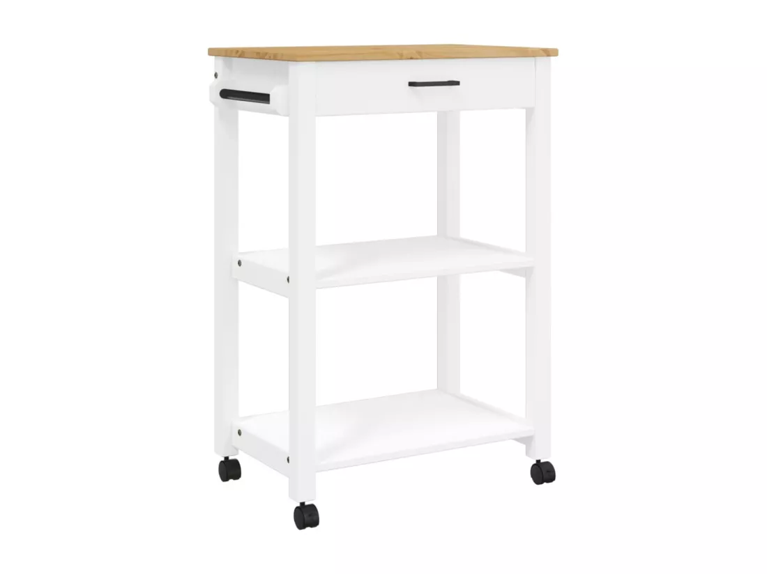 Chariot de cuisine MONZA 60x40x90 cm bois massif de pin