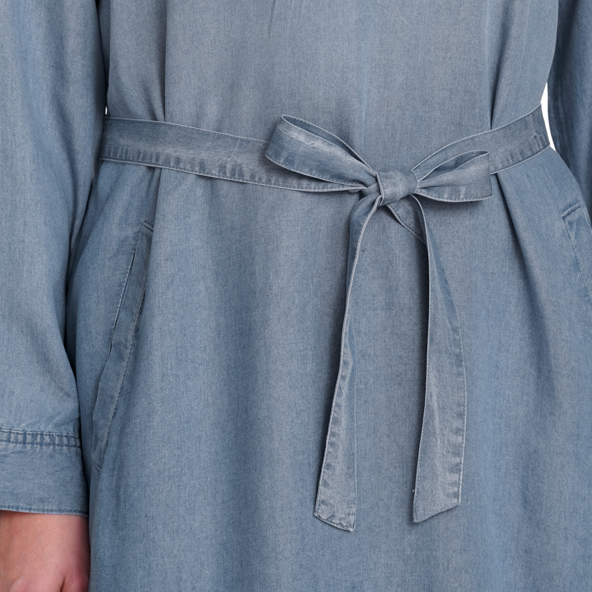 Gina Benotti Damen Kleid mit Bindeband blau