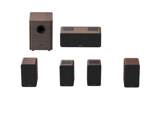 HIWILL - Barre de son -audio m514 5.1.4 dolby atmos brun foncé