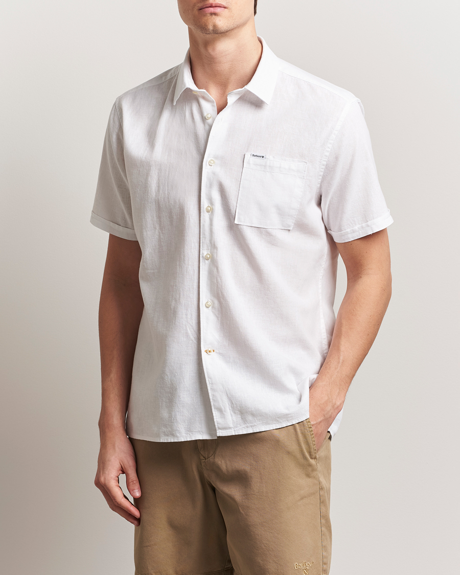 Barbour Lifestyle Nelson Short Sleeve Linen/Cotton Shirt White