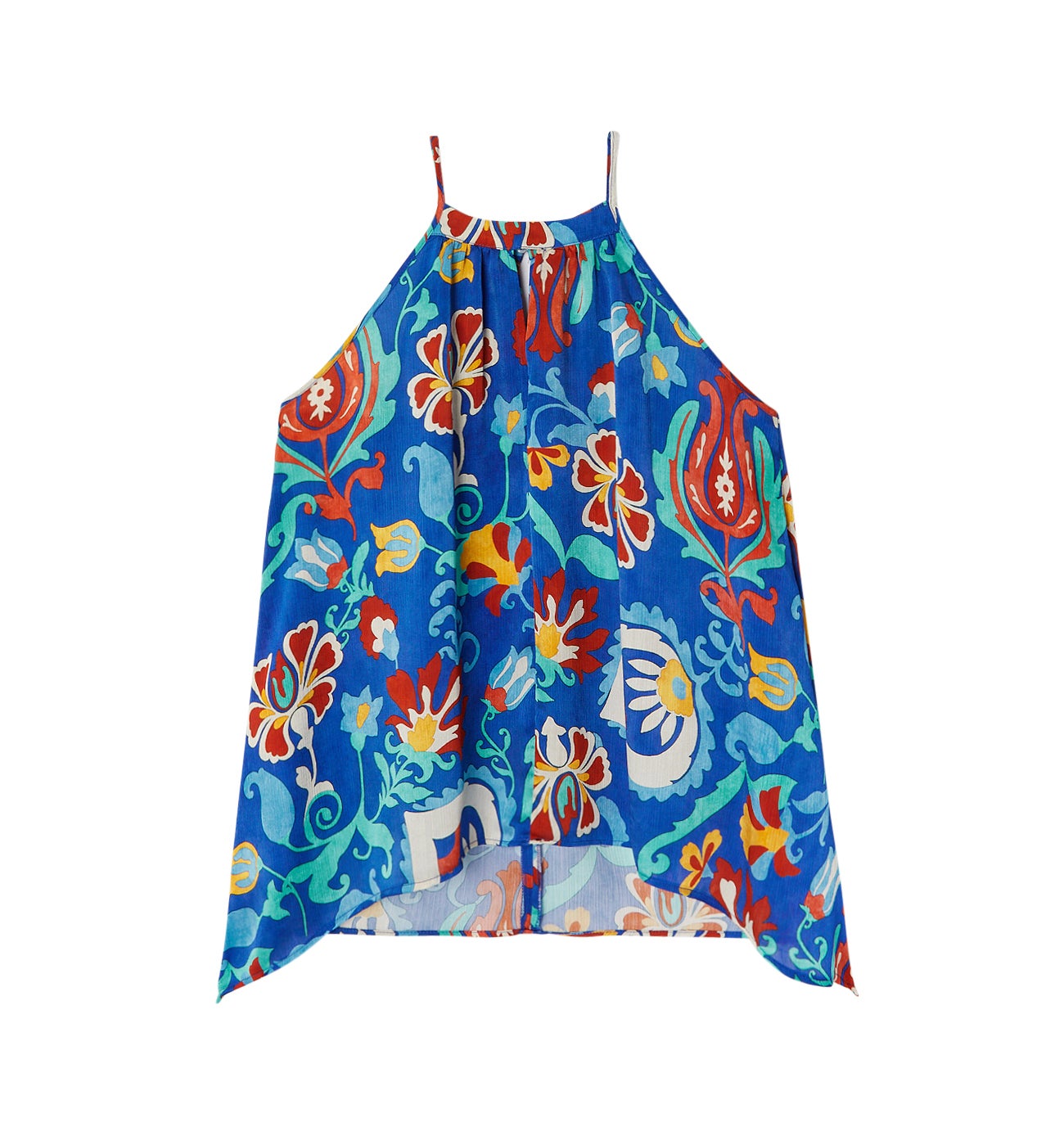 Top foulard imprimé Femme - Imprimé bleu