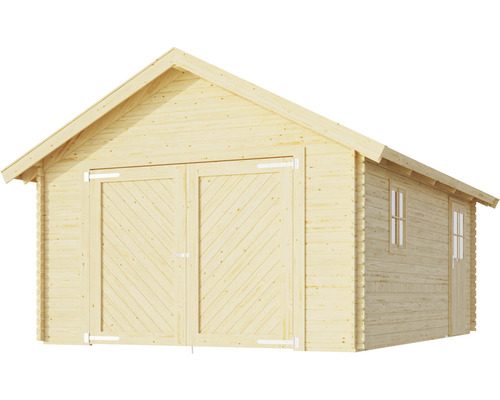 Blokplank garage Karibu 40 mm 435 x 572 cm naturel