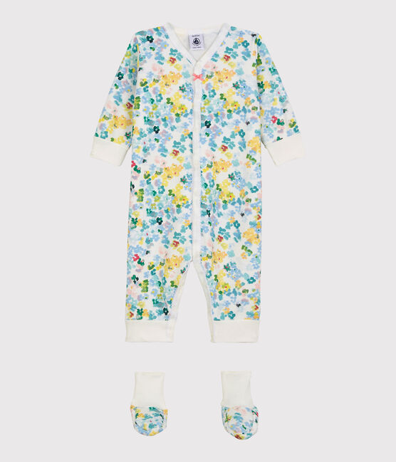 Ensemble nuit à fleurs bébé fille en molleton