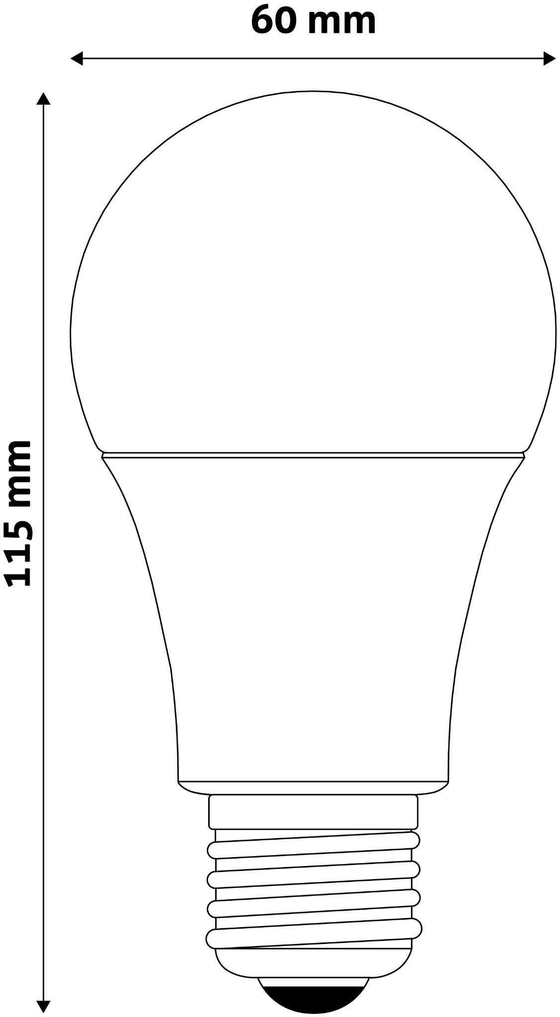 Avide LED Globe A60 12W E27 240° EW