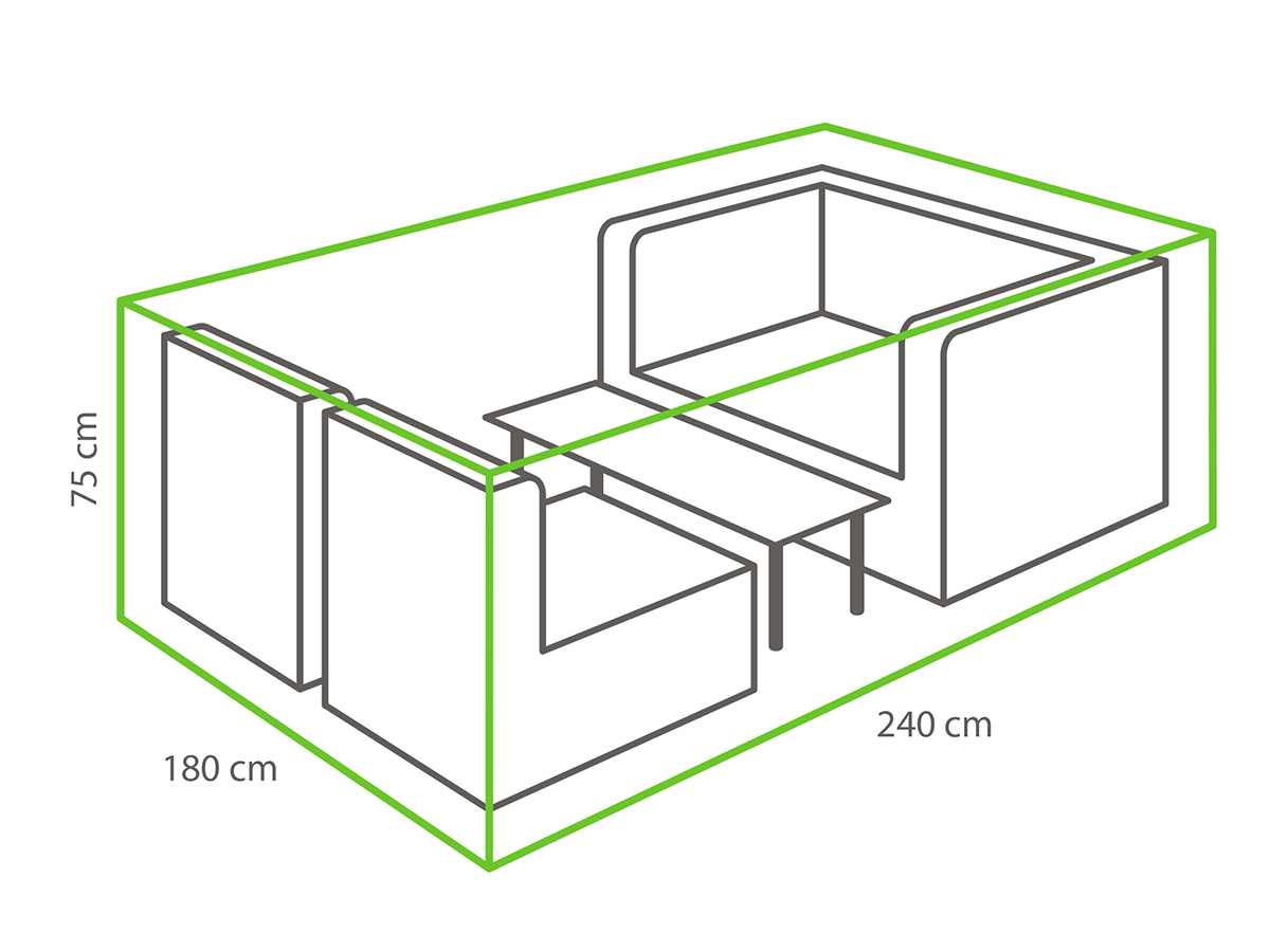 Winza deluxe 240 x 180 x 75 cm loungesethoes