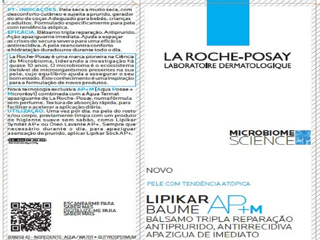 BÁLSAMO LA ROCHE POSAY LIPIKAR AP M 400ML
