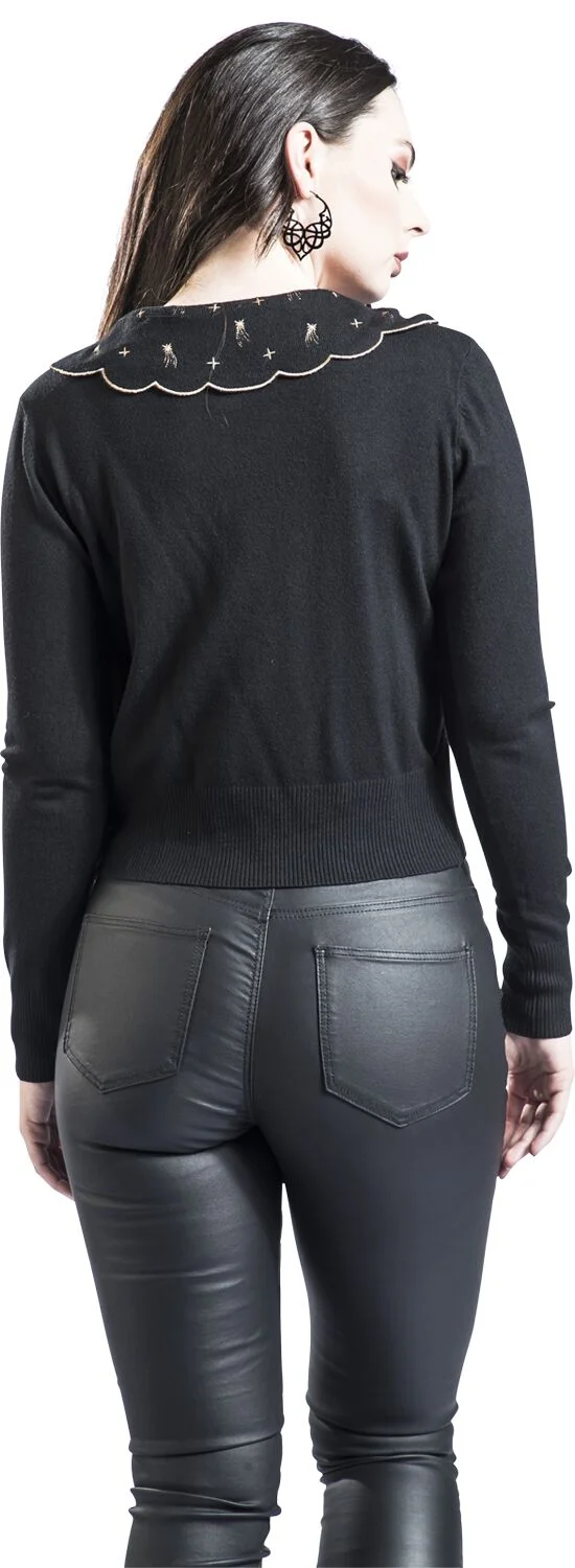 Gilet Chat & Phases de la Lune | Voodoo Vixen Cardigan