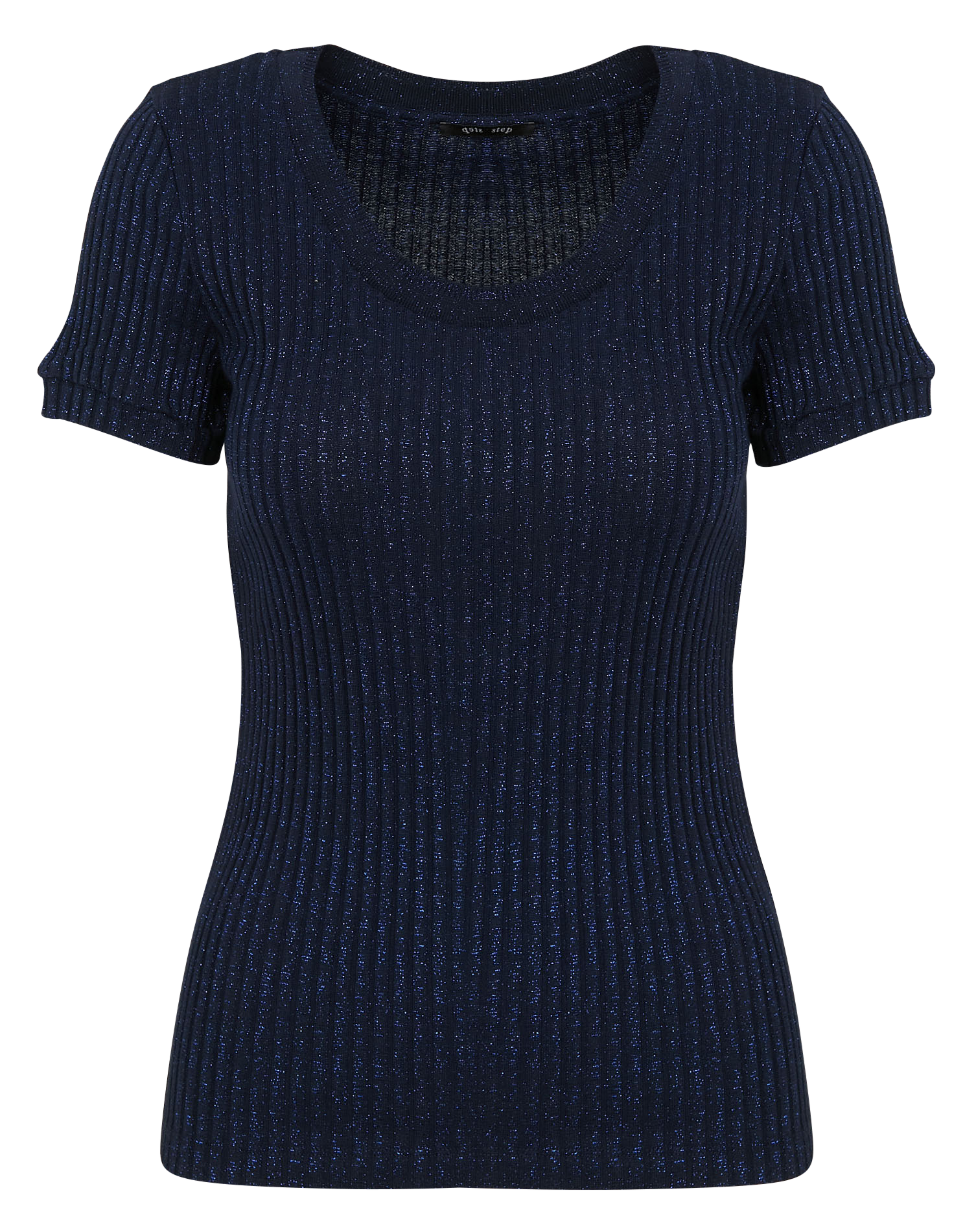 MILESI - Tee-shirt col rond en coton mélangé | Bleu