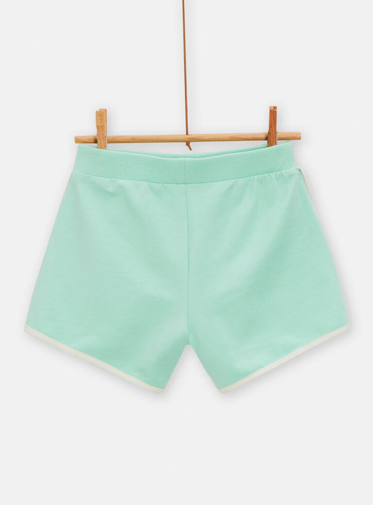 Short vert d'eau style décontracté pour fille