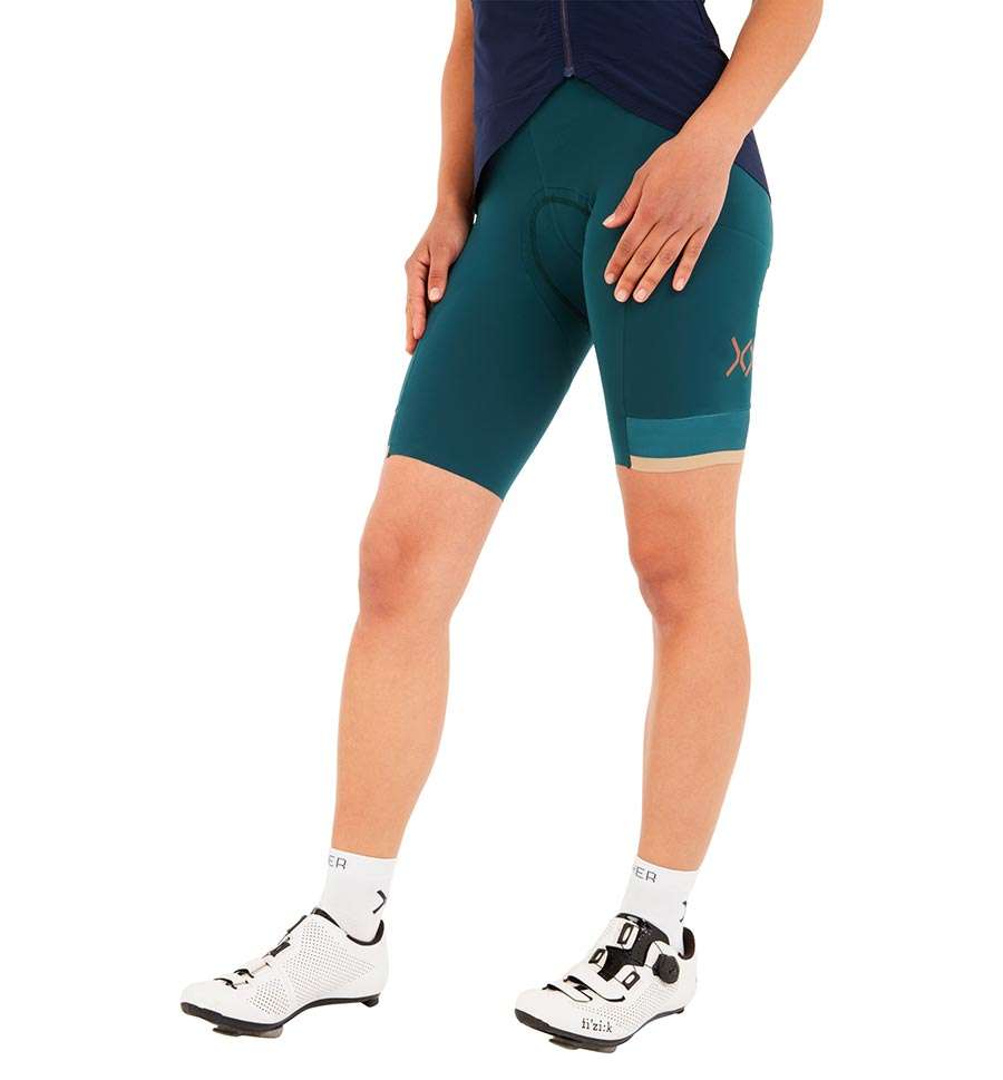 SHER Forza Fietsbroek Kort Groen Dames