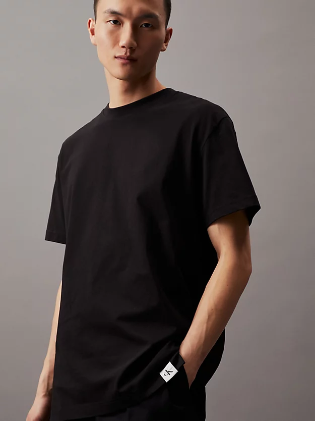Camiseta longa de algodão com modelagem relaxada