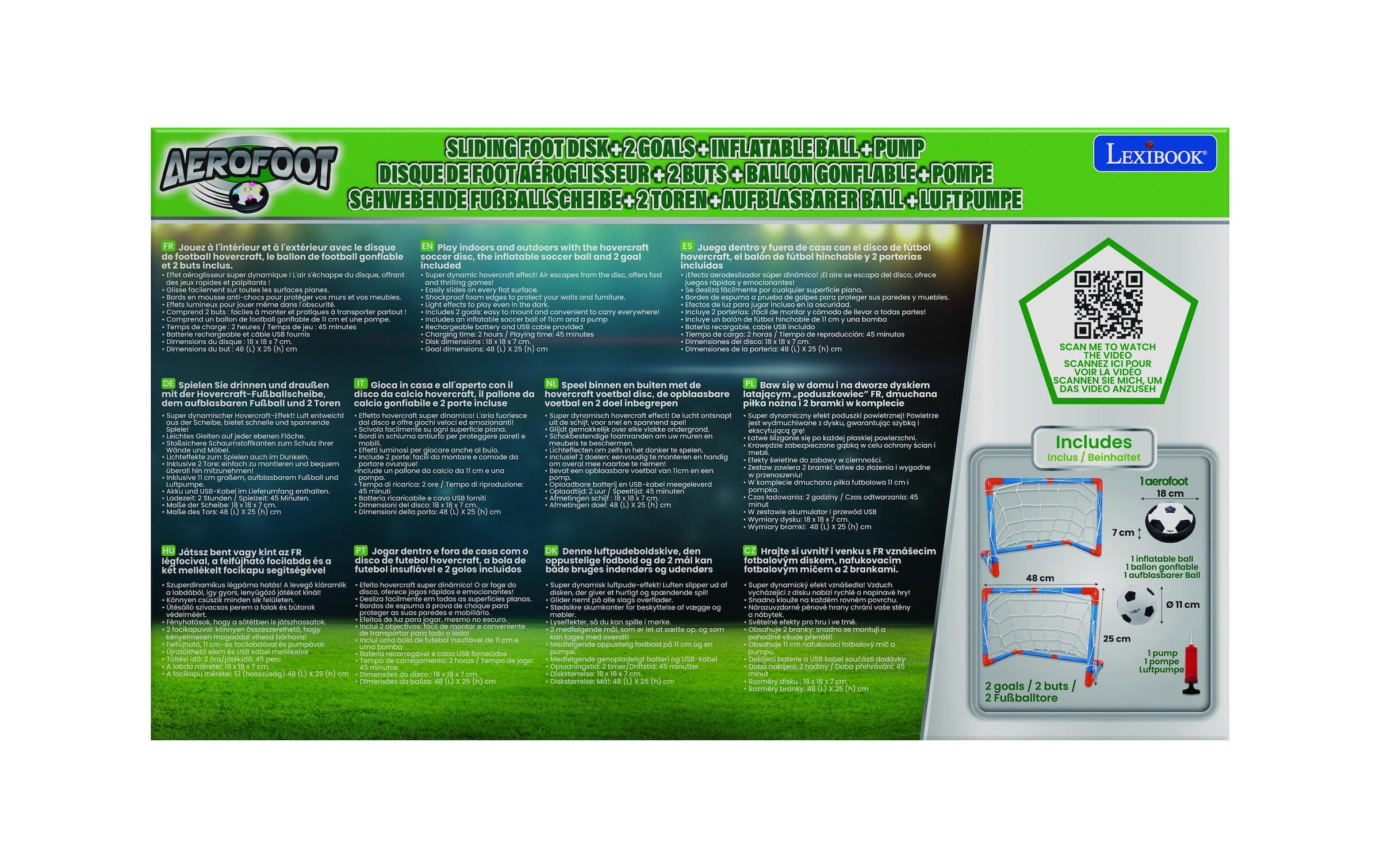 Lexibook® Fussballtor »AeroFoot« Schwebende Fussballscheibe auf Luftkissen