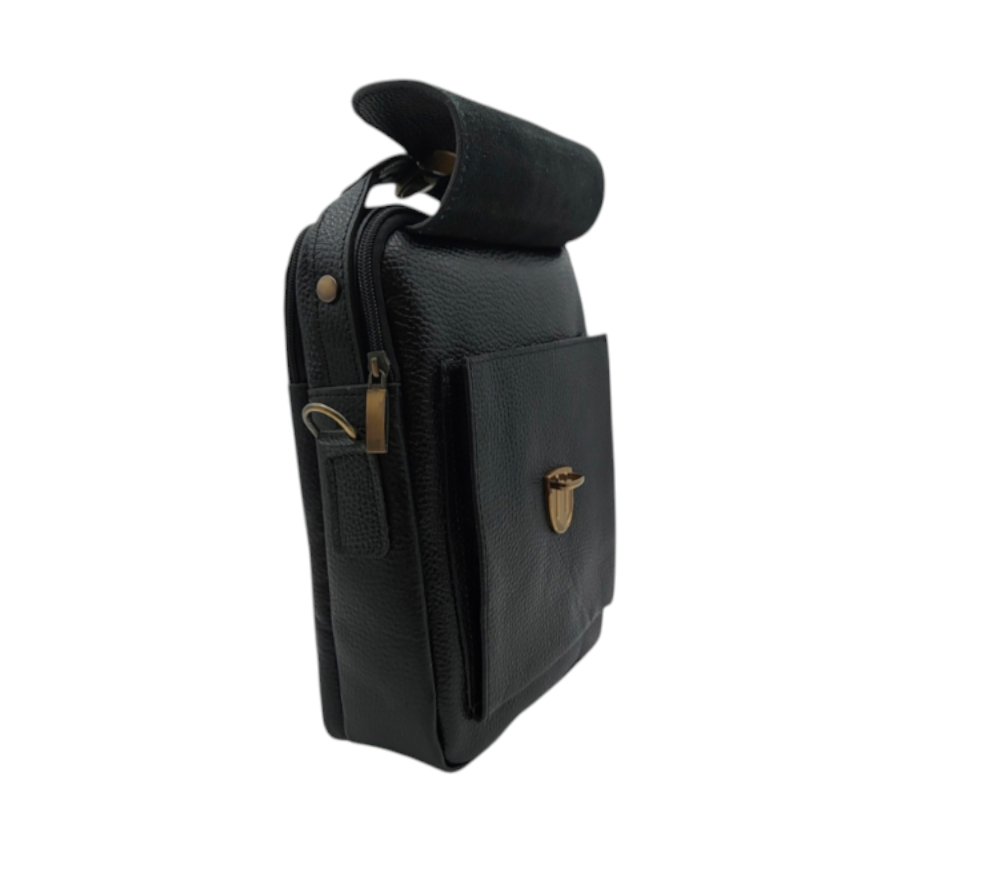 Elba – compacte leren schoudertas (unisex)