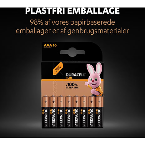 Duracell Plus AAA batterier 16-pak