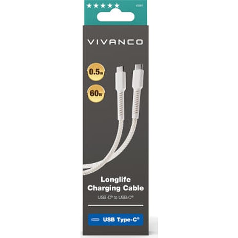 Vivanco Longlife USB-C kabel 0,5 meter