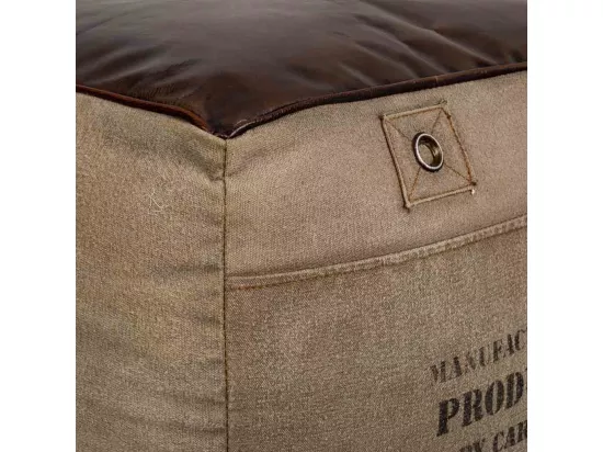 Pouf rembourré en cuir 45x45x45h cm