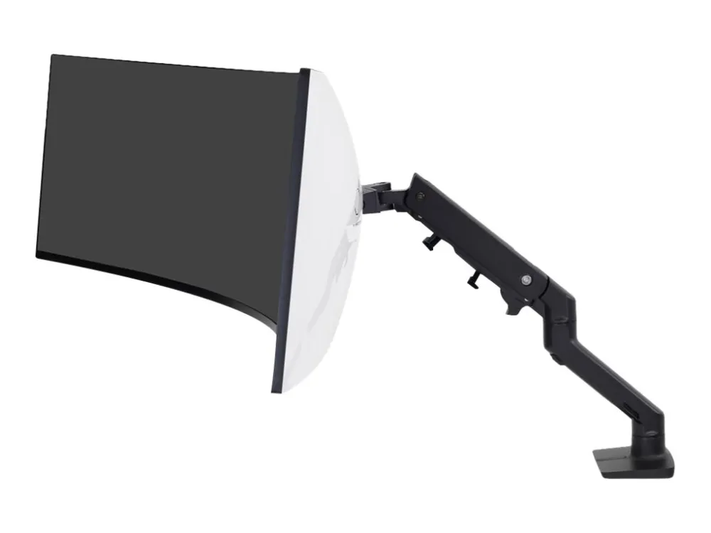 Ergotron HX - Monteringssæt (drejelig arm, klemme til montering på skrivebord, pakning til gennemføring, monterings-hardware, forlængerdel, HD-drejeled) - Constant Force Technology - for LCD-display/kurvet LCD-display - mat sort - skærmstørrelse: up
