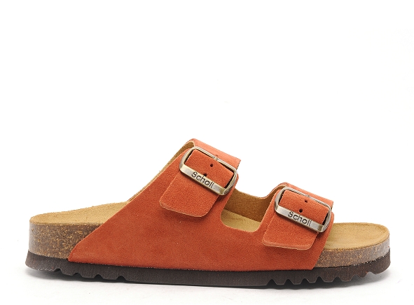Scholl mules et sabots plats femme josephine 30050 orange